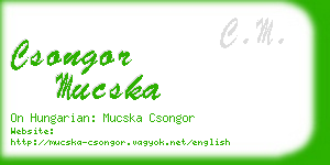 csongor mucska business card